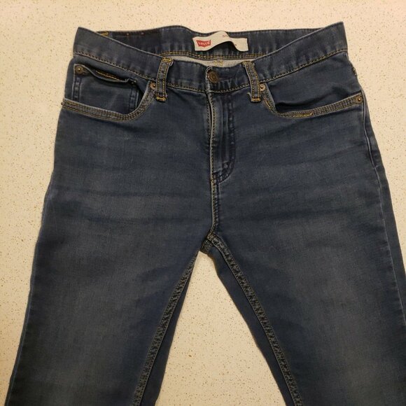 Levis 511 Jeans Boys 16 28x28 Blue Denim Straight Leg Regular Fit Zip Fly Pants - Picture 7 of 13